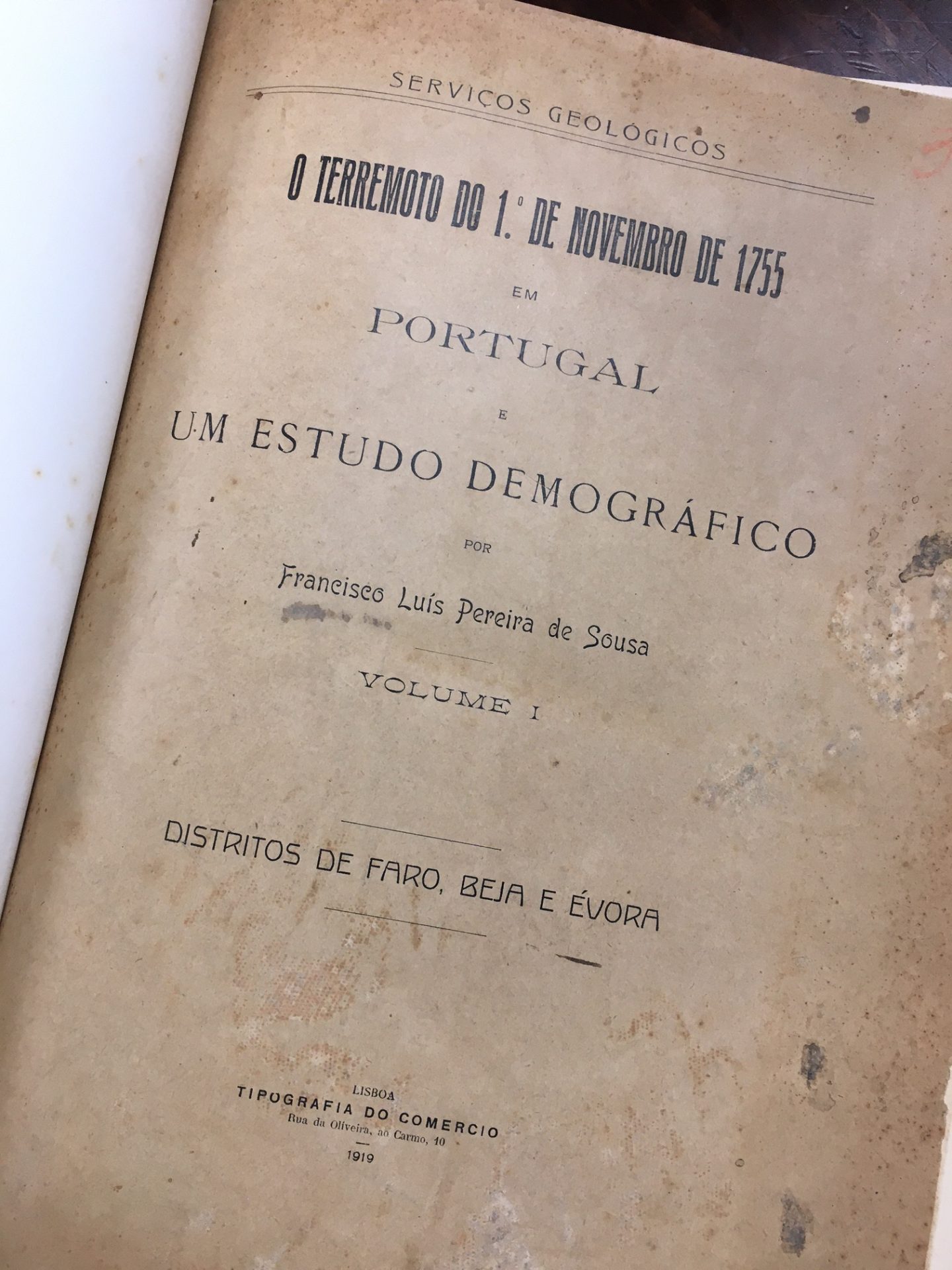 VENDIDO - História do Terremoto do 1º de Novembro de 1755 - Image 2