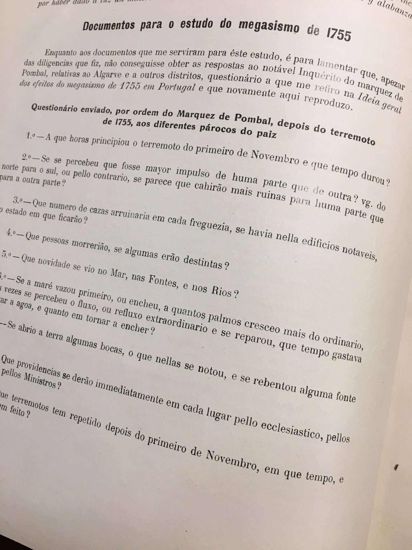 VENDIDO - História do Terremoto do 1º de Novembro de 1755 - Image 3